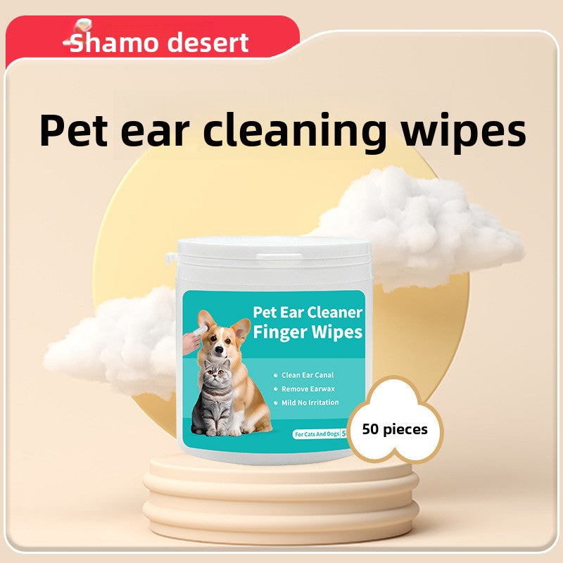 Pet ear-cleaning wipes