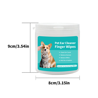 Pet ear-cleaning wipes