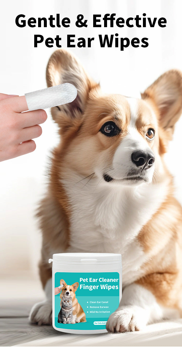 Pet ear-cleaning wipes